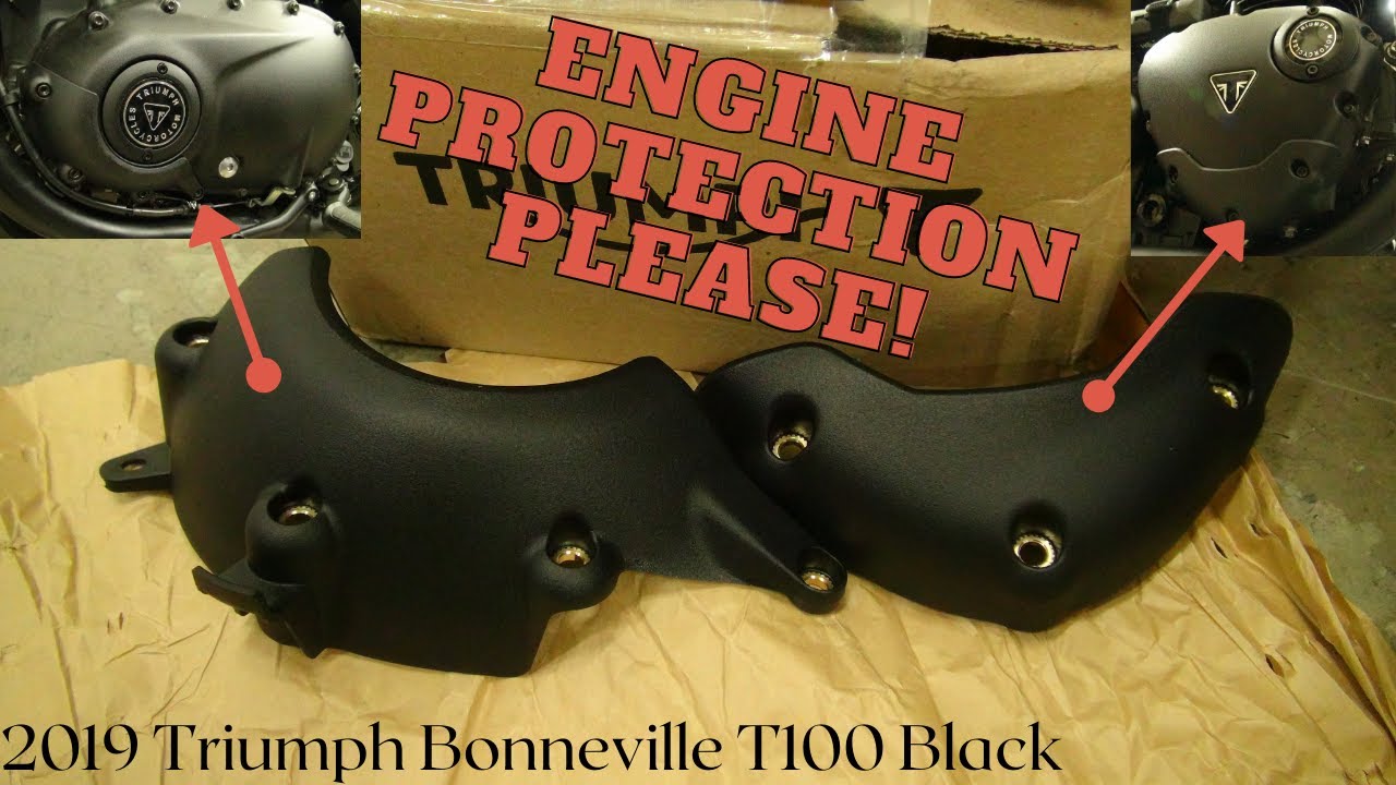 Triumph Bonneville T100 Black - Installing Engine Case Protectors