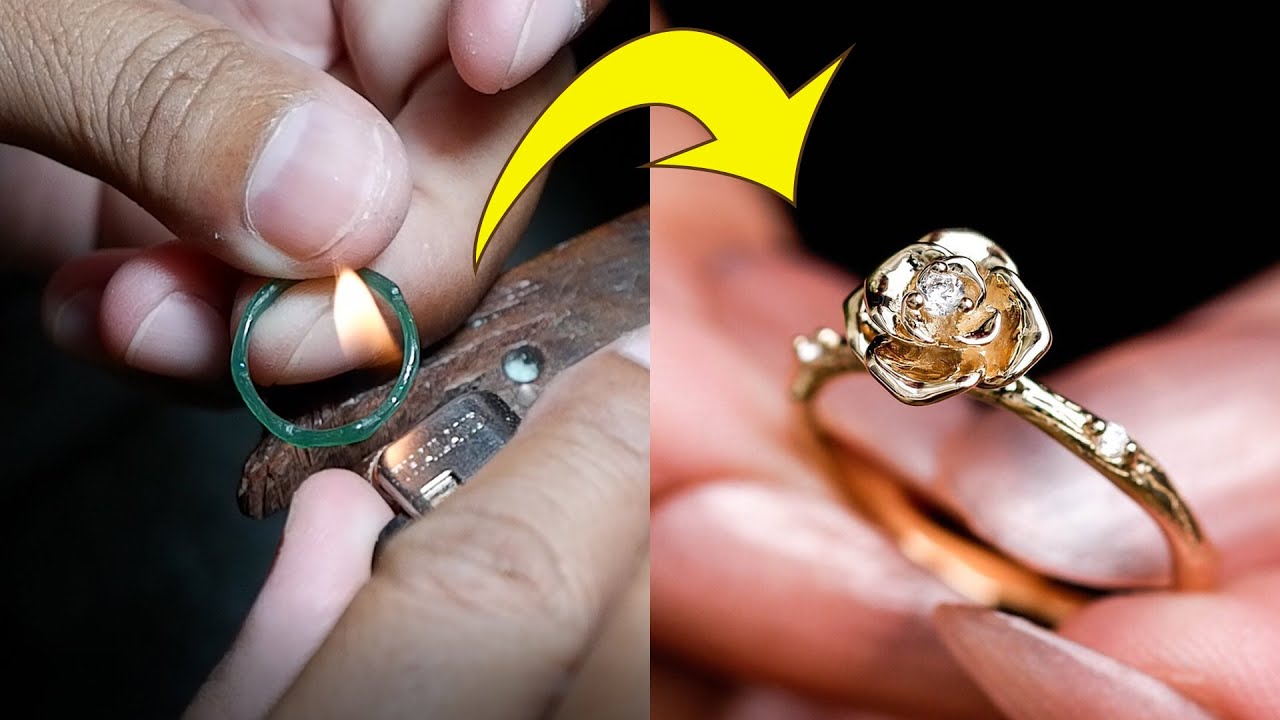 How to we Make our Master Wax Carving by Hand [ ROSE FLOWER RING  ]