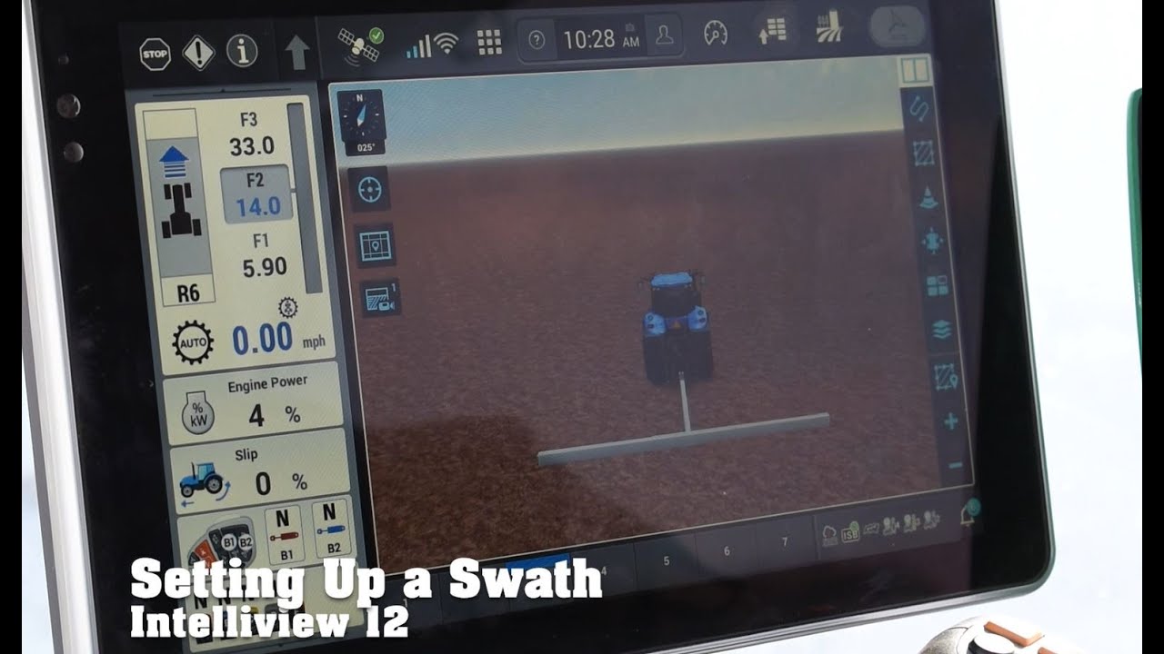 New Holland Intelliview 12 Display - Setting up a Swath