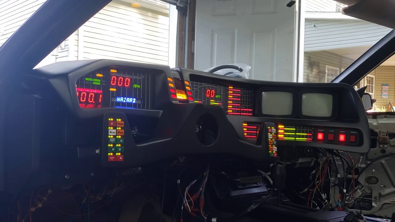 Knight Rider Replica Dash In Car Power Up