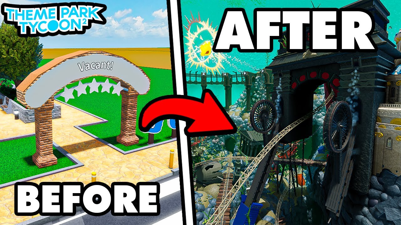 Они потратили 789 часов на строительство этого МЕГАПАРКА в Theme Park Tycoon 2!