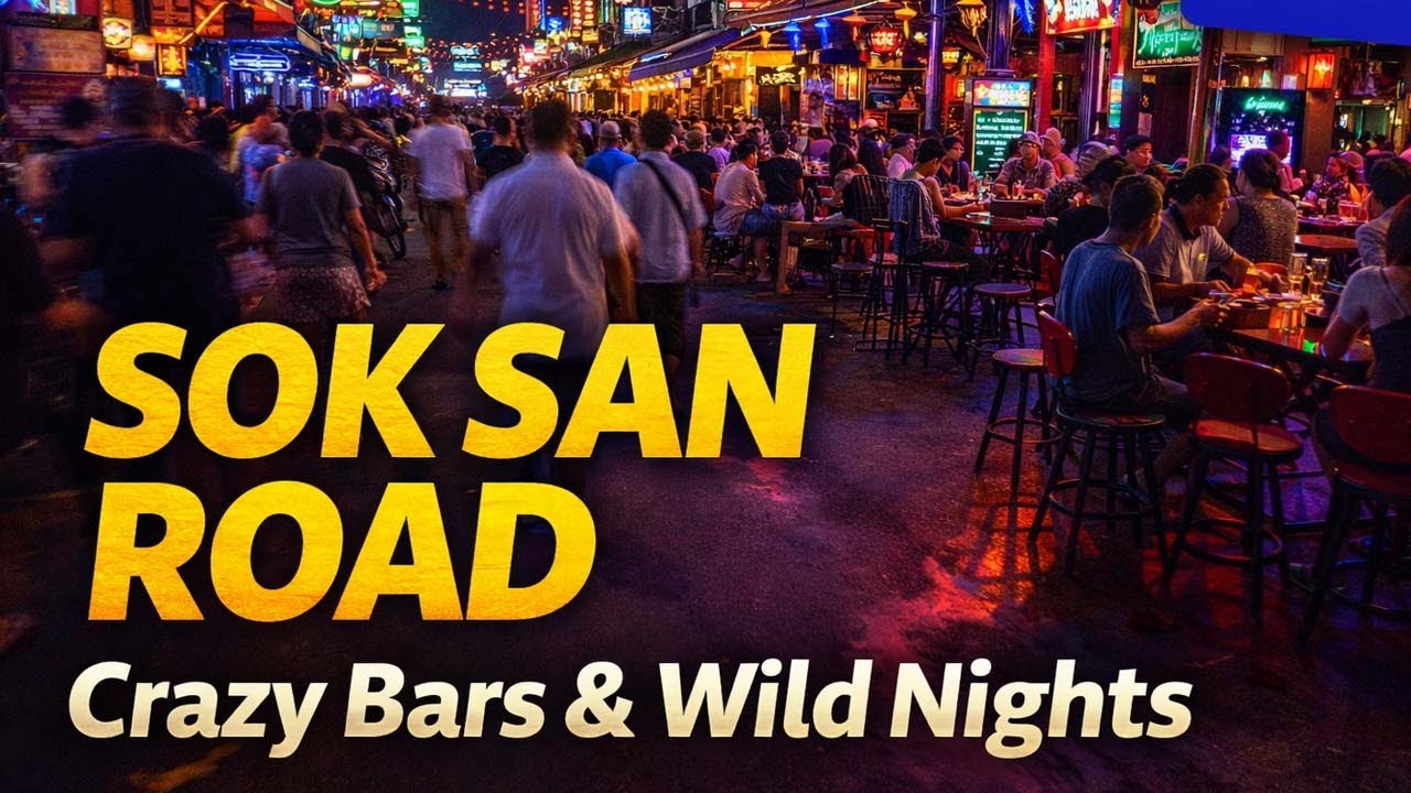 After Dark on Sok San Road 🇰🇭 | Siem Reap’s Wild Bar Street You’ve Never Seen