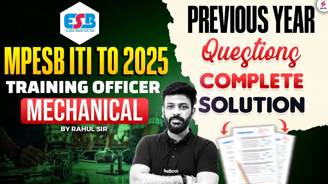 MPESB ITI TO 2025 Previous Year Question Paper Mechanical | MPESB ITI Classes by Rahul Sir
