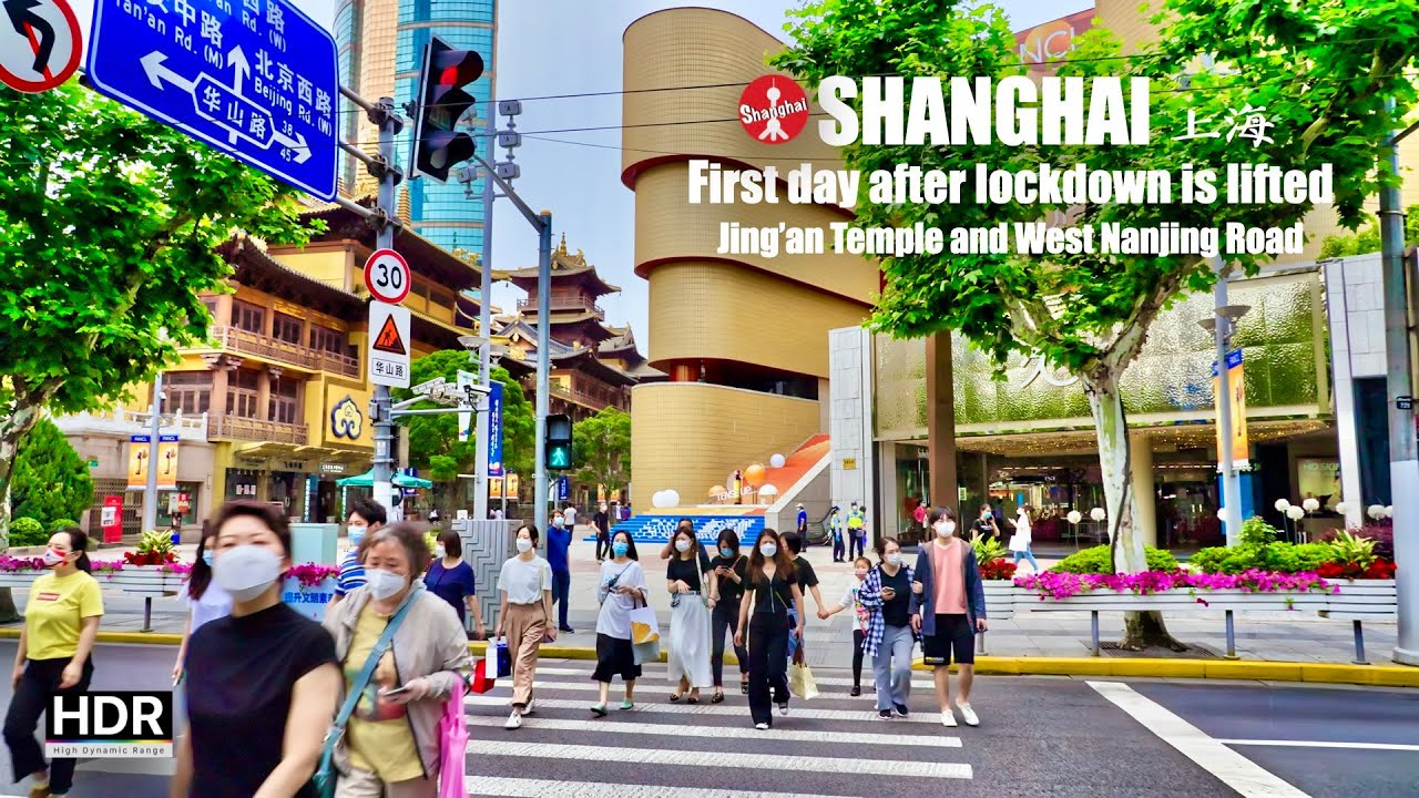 [4K HDR] Шанхайская прогулка 🚶‍♂️ Первый день после снятия блокировки 🚶‍♂️West Nanjing Road