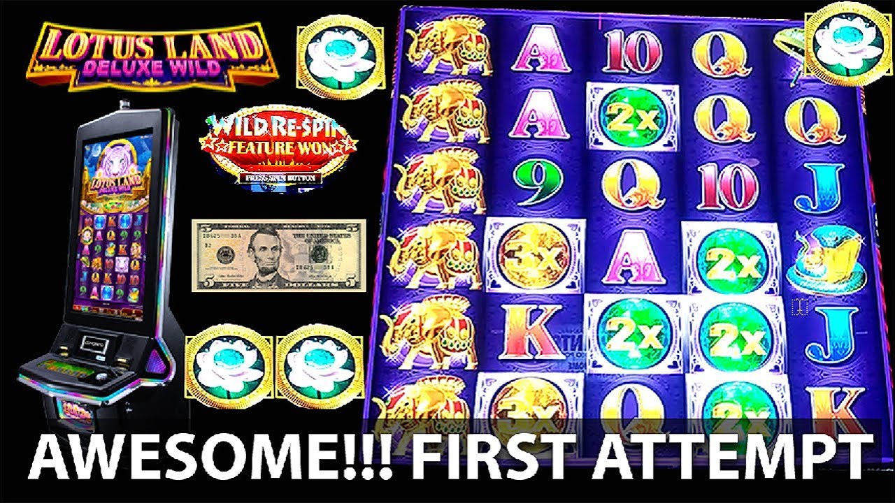 New!! ( First Attempt ) Lotus Land Deluxe Wild by Konami 6 Awsome!! Bonuses on a $5 Investmet