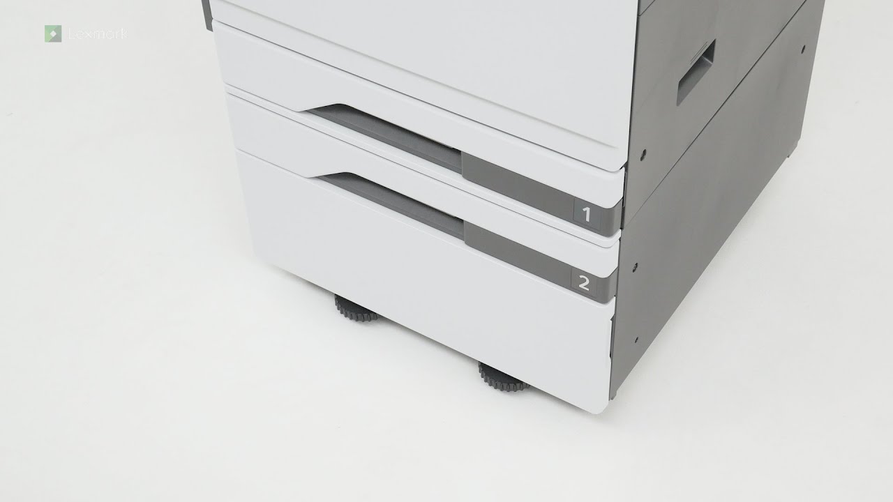 MX930/CX930/CX931/XC9325/XC9335&mdash;Installing the 520-sheet tray with cabinet