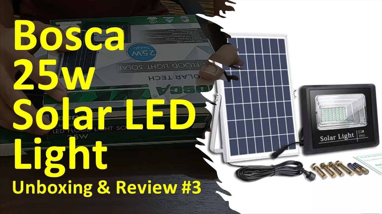 Bosca 25 Watts Solar LED Outdoor Light Unboxing & Review #2
