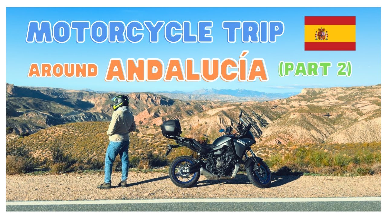 Motorcycle trip around Andalucía (Part 2) Granada-Guadix-Baza-Huesa-Cazorla-Jaén  4K