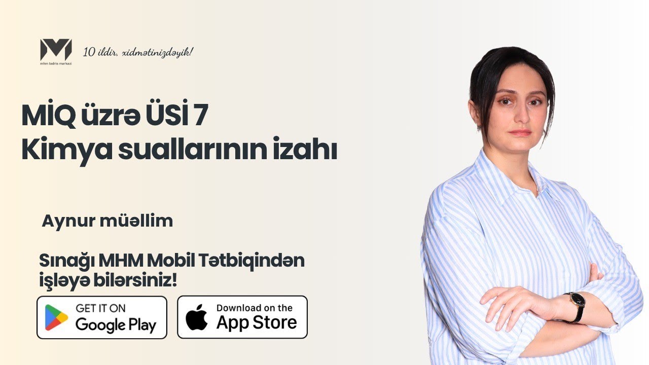 MİQ üzrə ÜSİ 7 | Kimya  suallarının izahı | Aynur müəllim #miq #sertifikasiya #ibtidai