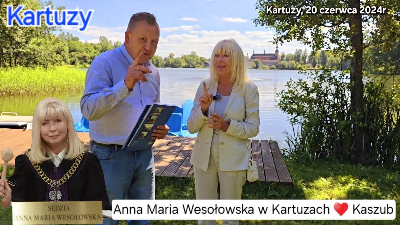 Kartuzy. Anna Maria Wesołowska zachwycona pięknem Kartuz, ♥️ Kaszub. 20 czerwca 2024r.