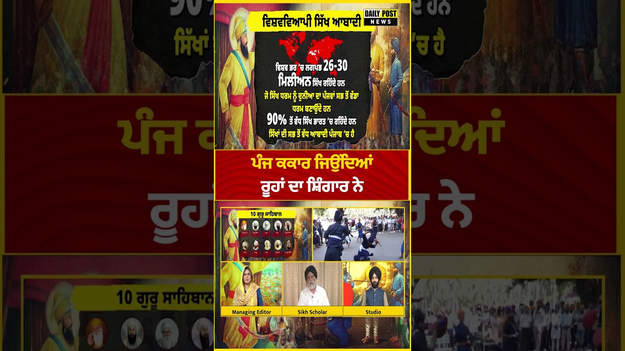 ਪੰਜ ਕਕਾਰ ਜਿਉਂਦਿਆਂ ਰੂਹਾਂ ਦਾ ਸ਼ਿੰਗਾਰ ਨੇ   #DailypostTV #sikhism #sikhhistory #khalsapanth