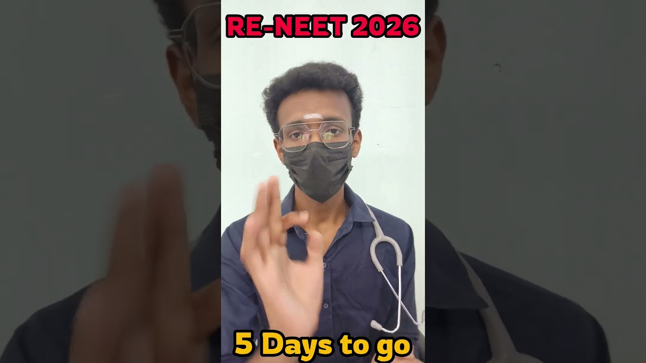 5 Days to go🔥RE-NEET 2026 Tips for Final Revision😈 #neetexam #reneet #neetaspirants