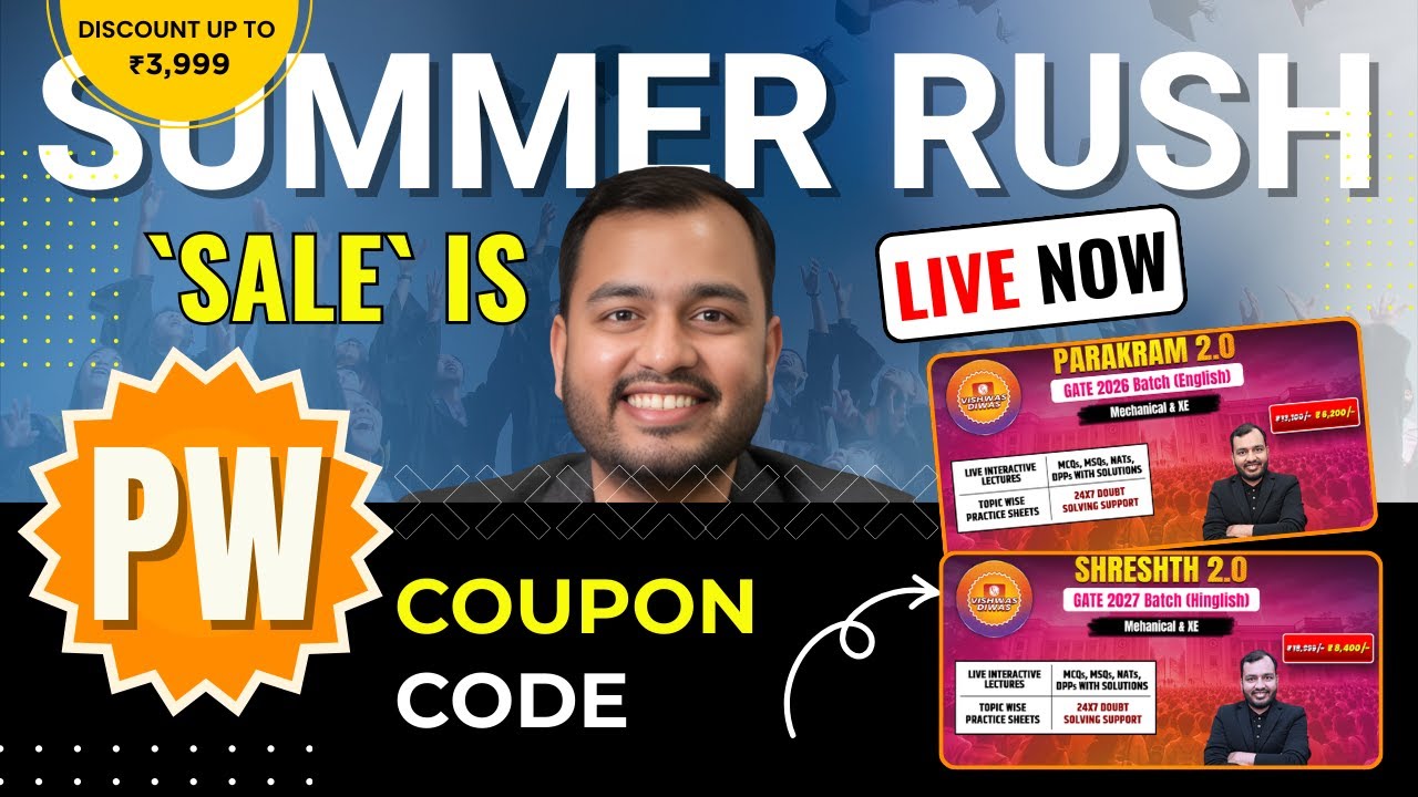 PW GATE Discount Coupon Code💸 |  650/- OFF | Parakram  coupon code |  