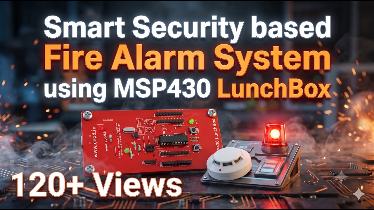 Интеллектуальная система пожарной сигнализации на базе MSP430 LunchBox | #msp430 #snsinstitutions...