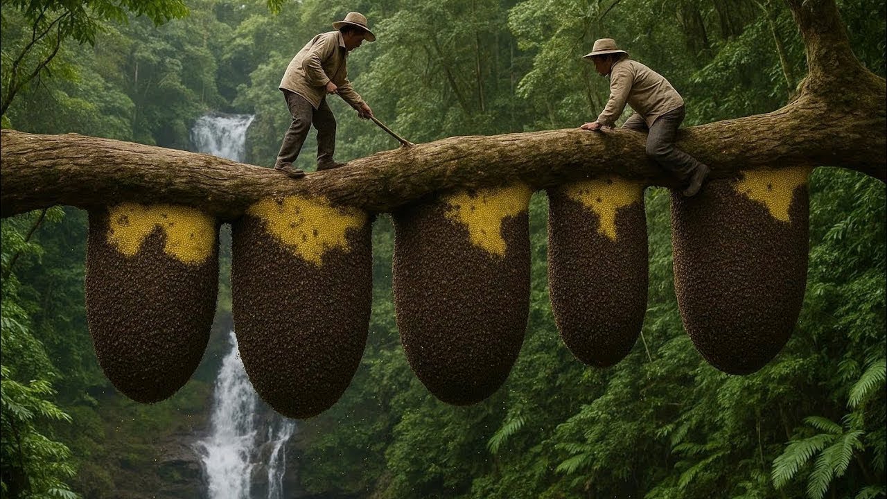 Furious Jungle Bees Swarm During a Terrifying Wild Honey Hunt