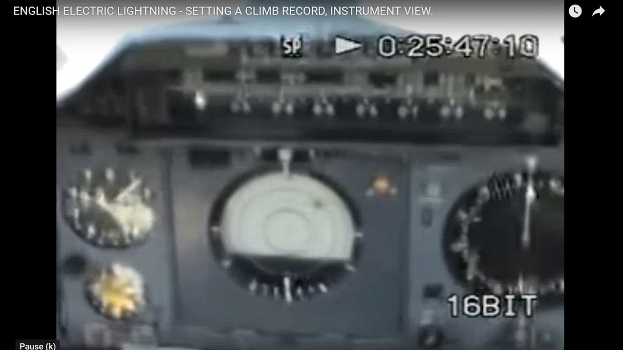 english electric lightning altitude climb record 32400 feet from brake release