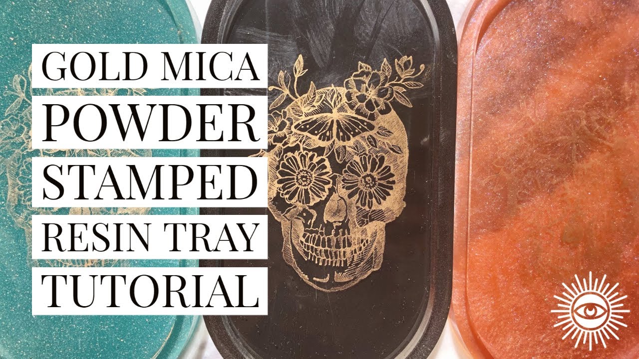 Mica Powder + Rubber Stamp Resin Tray Tutorial | The Otherlings Shop