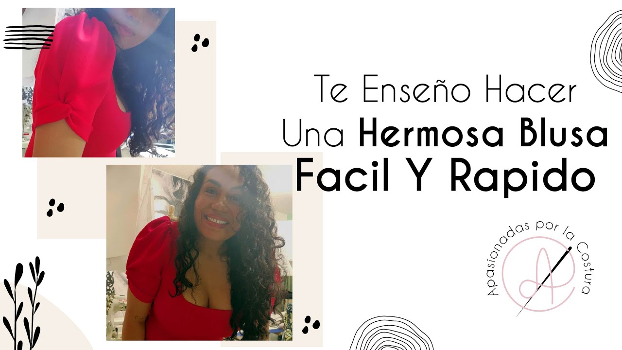 Blusa Fácil y bonita/ manga nudo/patronaje y confección /escote cuadrado/costuraparaprincipiantes