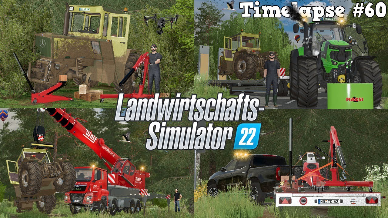 Ein VERLASSENER MB TRAC OHNE REIFEN? 😱🚜💨 BERGUNG mit ‪@TheCamPeRYT! 🏗️ | [LS22] - Timelapse #60