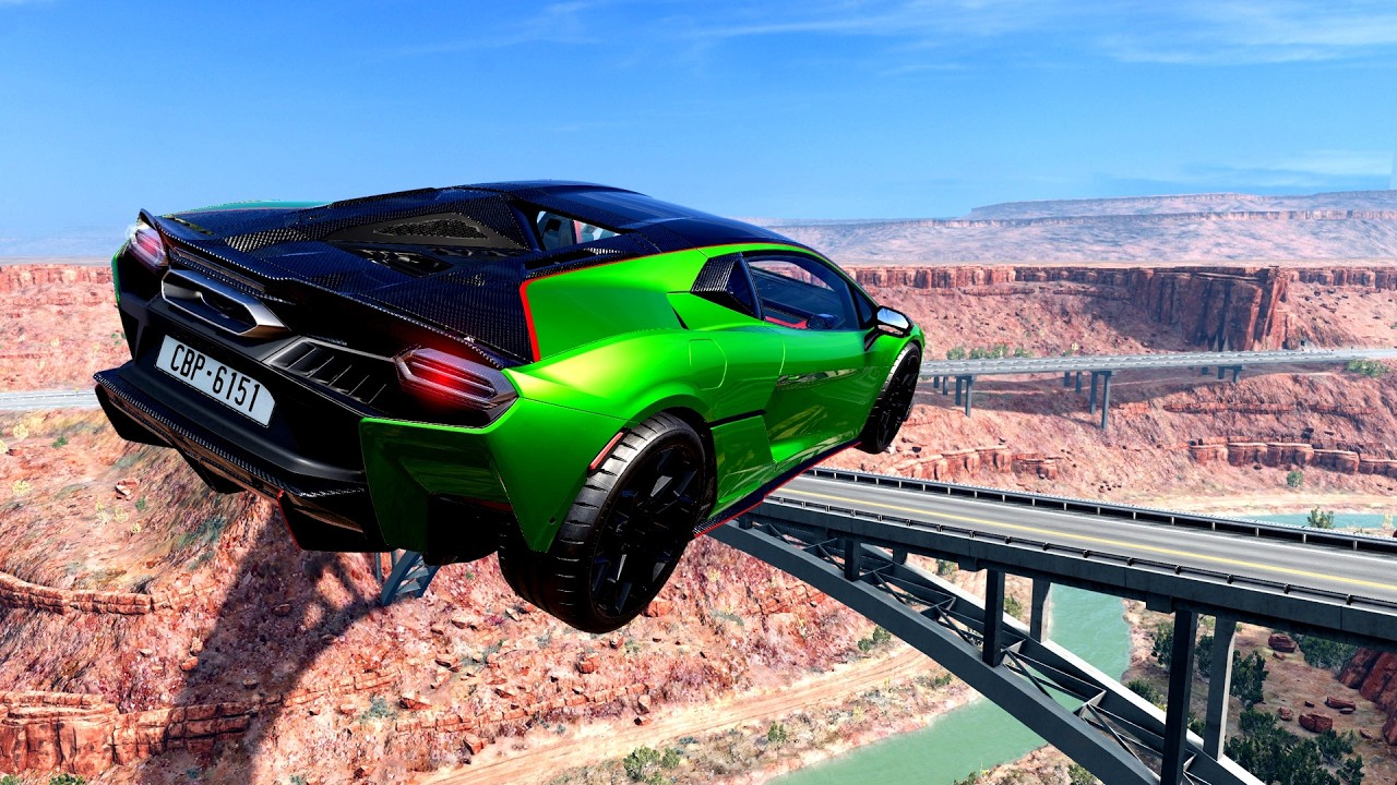 Epic High Speed Car Jumps #334 &ndash; BeamNG Drive | CrashBoomPunk