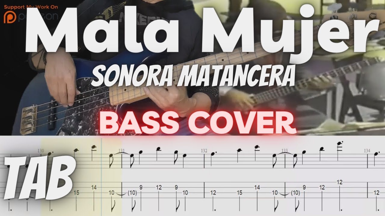 Mala Mujer - Sonora Matancera //Bajo Electrico bass cover TABS