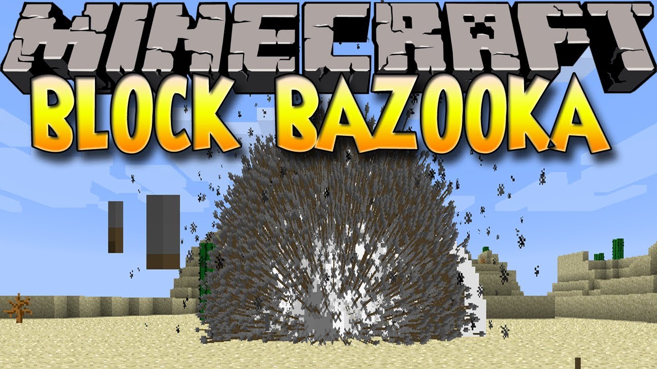 Minecraft Mods: BLOCK BAZOOKA MOD! FIRE BLOCKS! (1.6.2)