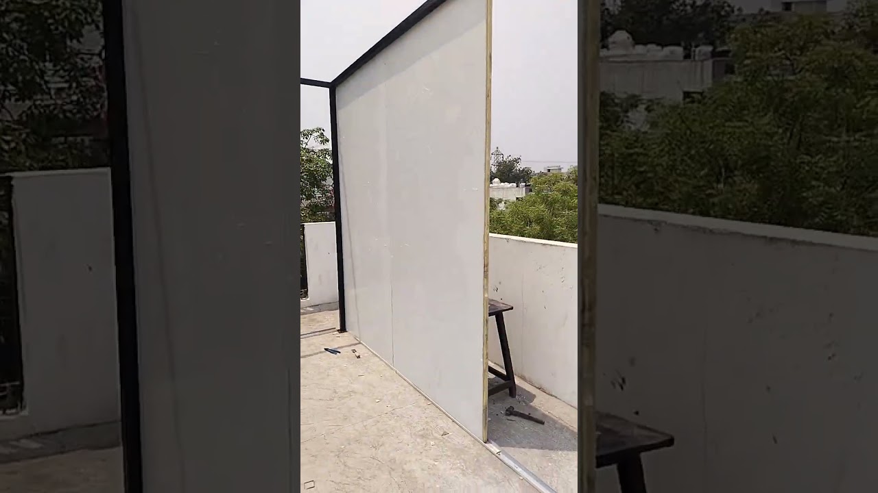 New roof top cabin installation, rooftop house in india, prefab house, puf panel #pufpanel #prefab