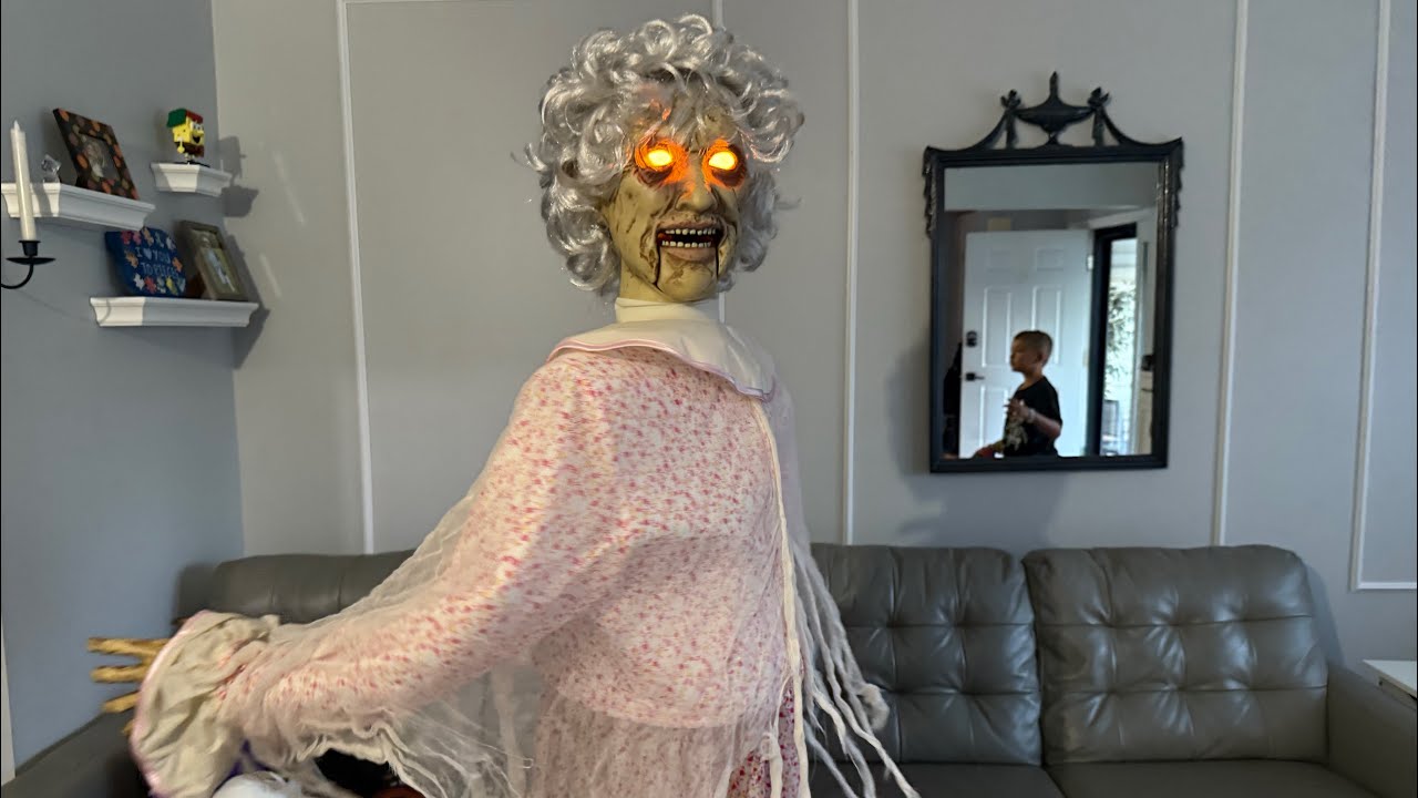 Unboxing Twisted Grandma Animatronic from Spirit Halloween #halloween #animatronics #spirithalloween