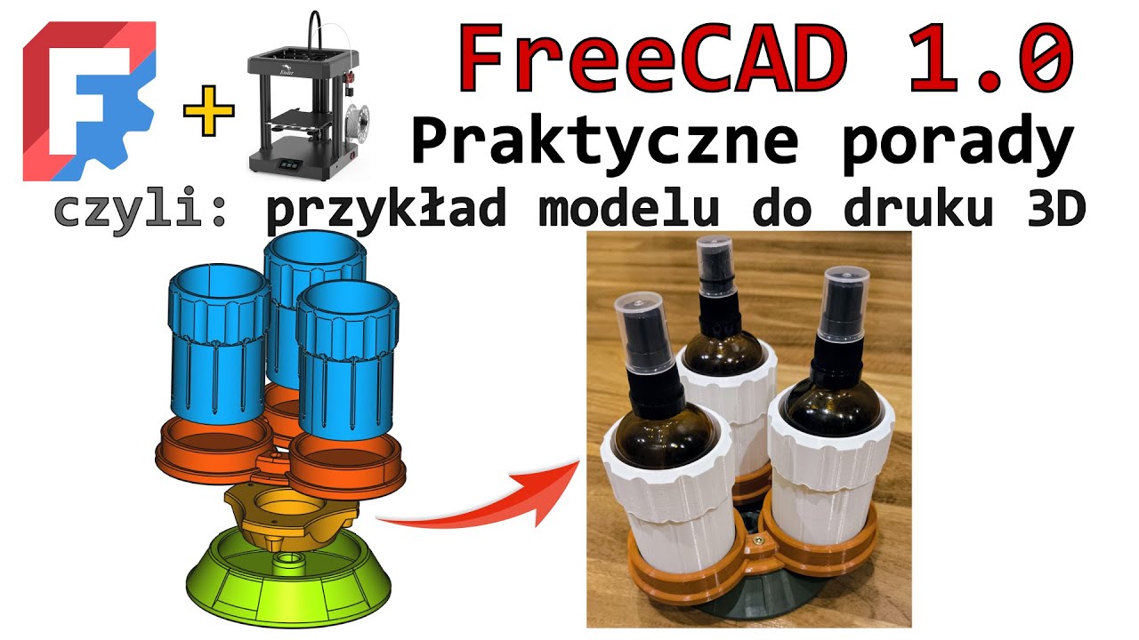 [445] FreeCAD 1.0 - praktyczne porady - nauka i kurs modelowania 3D oraz wydruk 3D | poradnik PL
