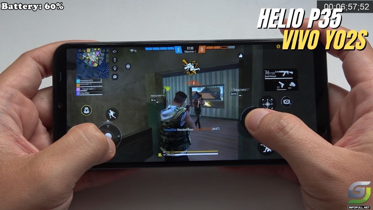 Vivo Y02s test game Free Fire