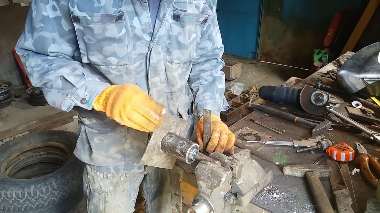 ступицы  для прицепа мотоблока из водопроводной трубы, часть 2