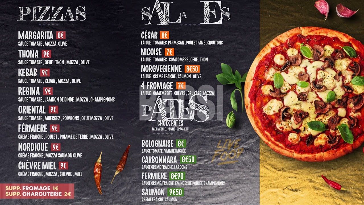Menu board digital Fast food et restauration rapide - BADSI