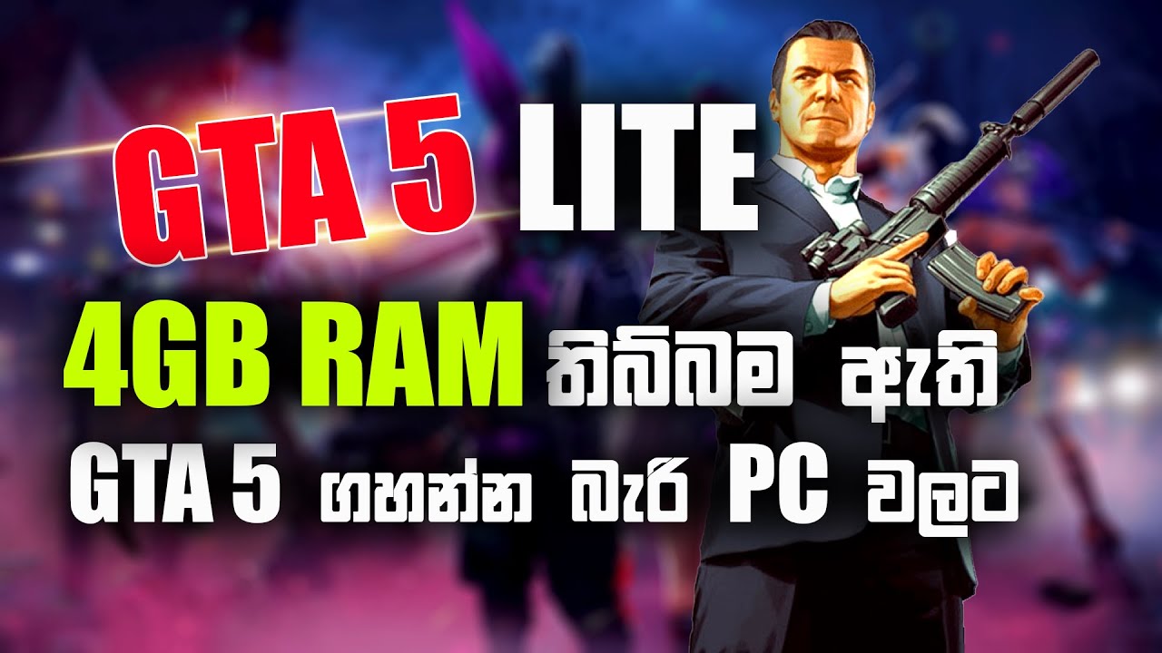 gta 5 Lite sinhala game play | gta 5 low end pc gameplay | gta 5 4gb ram pc