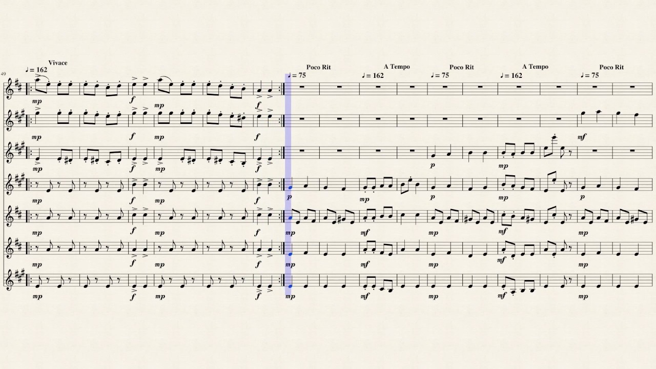 Hungarian Dance No. 5 for Saxophone Ensemble