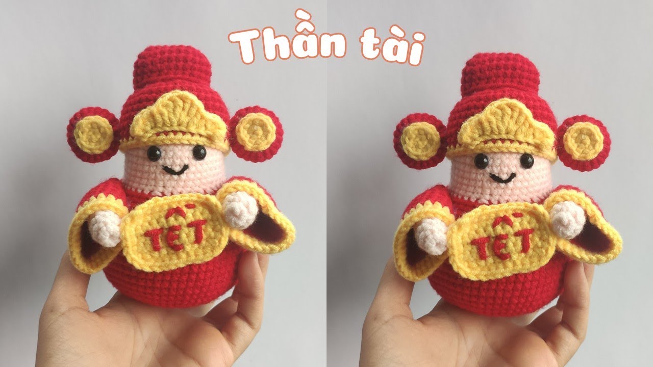 Hướng dẫn móc thần tài đón tết cực đơn giản