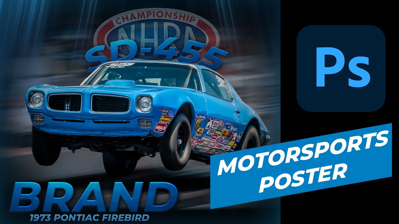 Racing Poster Hero Card Photoshop