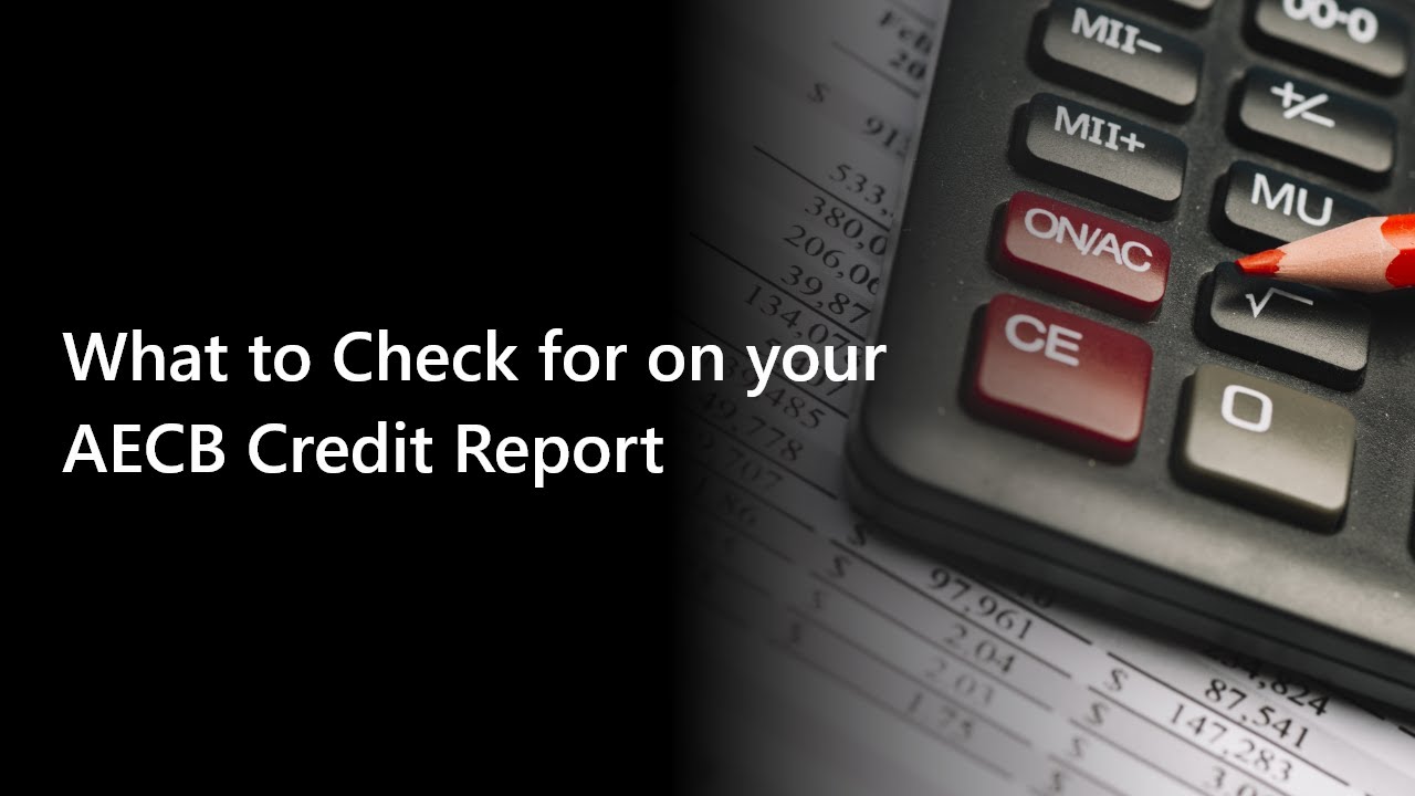 What to Check for On Your AECB Credit Report?