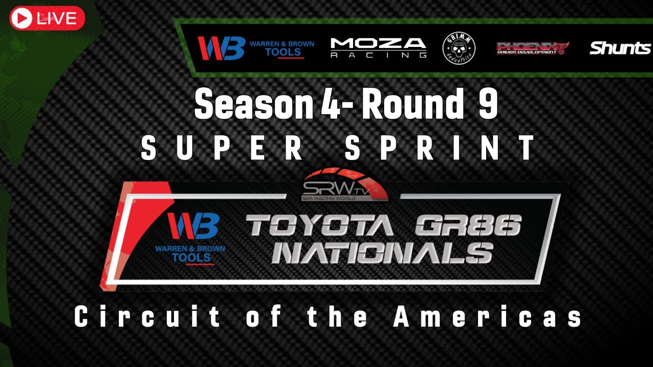 Live Iracing I Warren & Brown Toyota GR86 Nationals S4 Rnd 9 |
