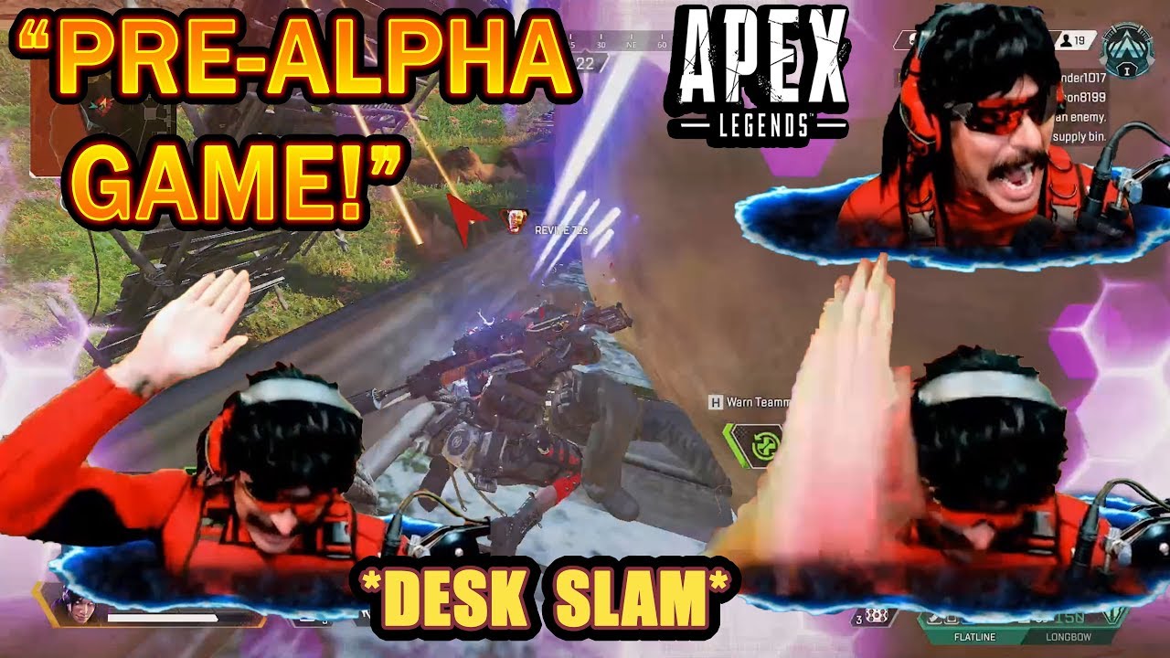 DrDisrespect SLAMS Desk in RAGE at Apex & Calls it PRE-ALPHA! + Rant!