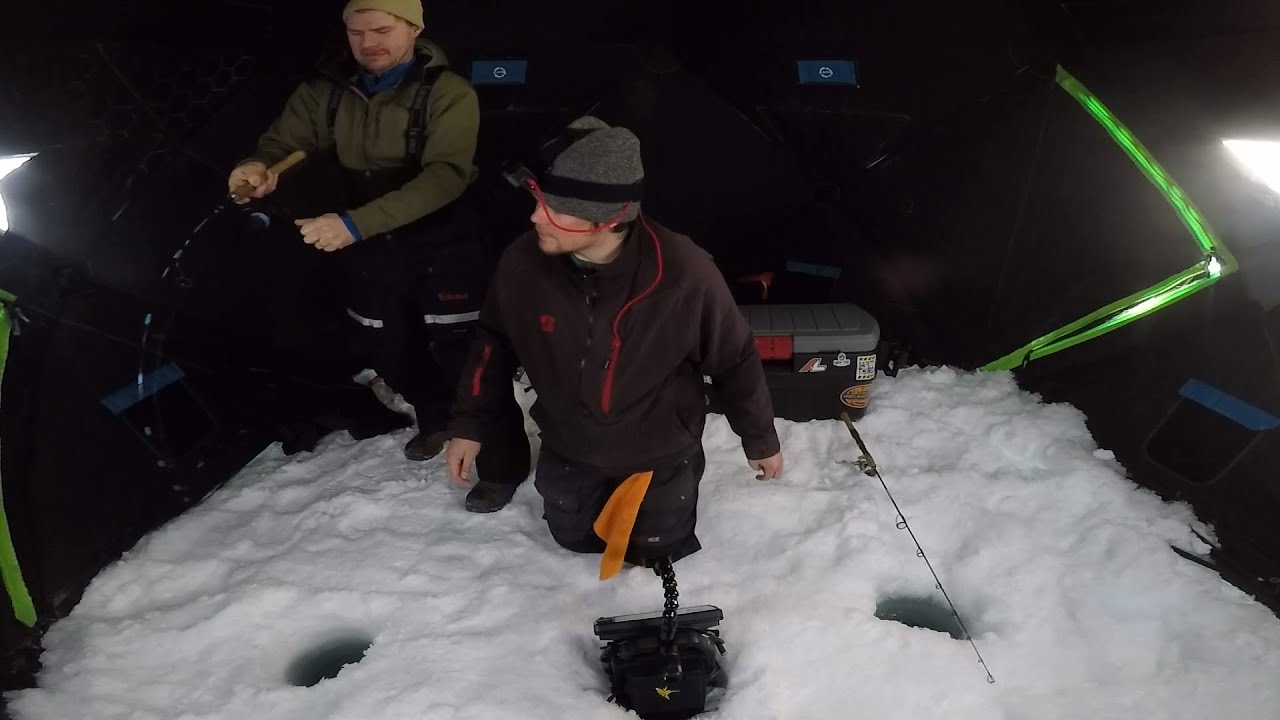 Ice fishing for lake trout with a first timer! Tips and Tricks #icefishing #fishing #laketrout #fish