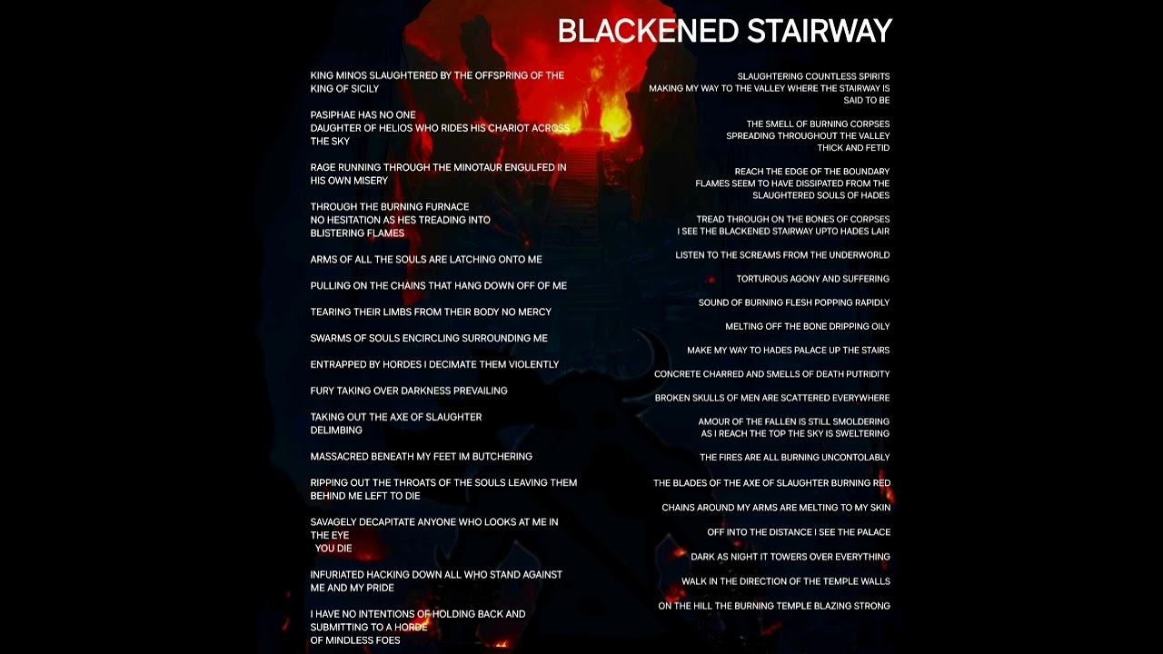 TRACK 05 BLACKENED STAIRWAY FROM DARK MINOTAUR ALBUM AMΩNGST THE LΩST SΩULS ΩF HADES 