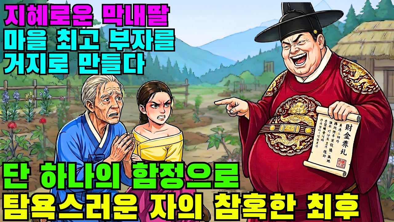 지혜로운 막내딸, 탐욕스러운 부자를 거지로 만들다… 조상의 약초밭을 건드린 대가 | 야담 | 조선야담 | 민담 | 설화 | 전래동화 | 오디오북