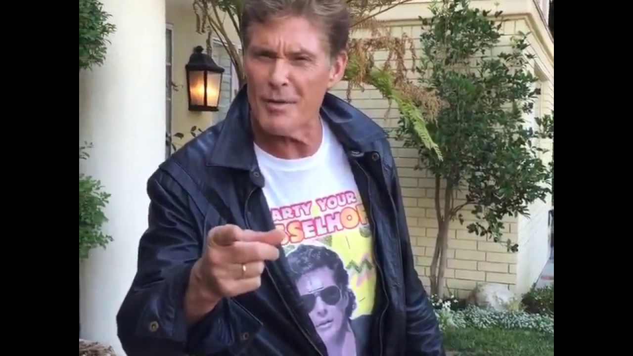David Hasselhoff asking questions to his fans