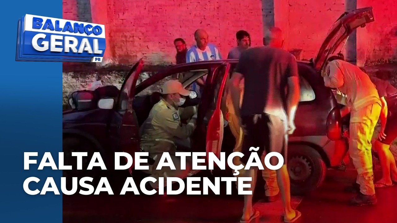 Acidente envolvendo dois carros deixa uma pessoa ferida, no PR
