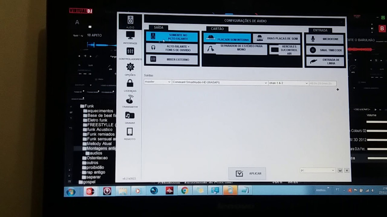 Como dar duas funções a unico botão da controladora  virtual dj 8