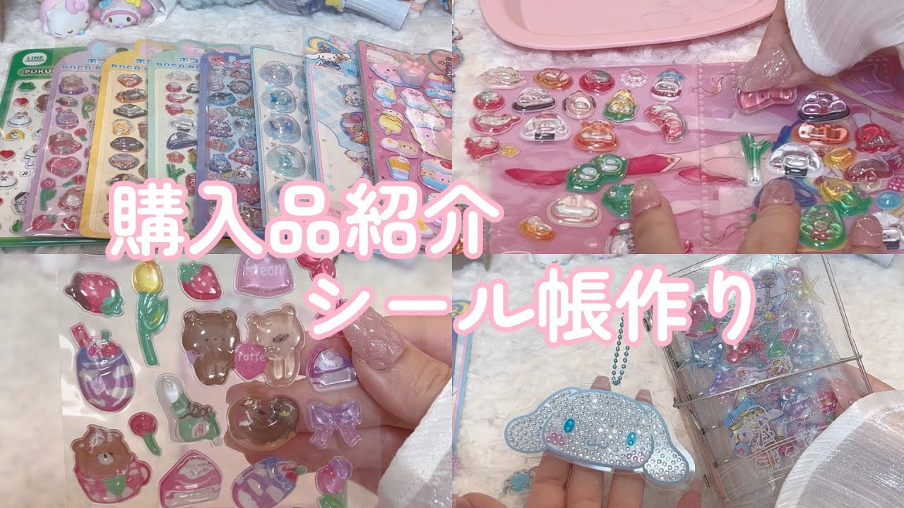 ぷっくりシール購入品紹介✩°｡⋆シール帳作り✩*॰¨̮