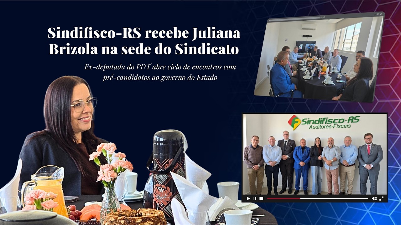 Sindifisco-RS recebe Juliana Brizola na sede do Sindicato