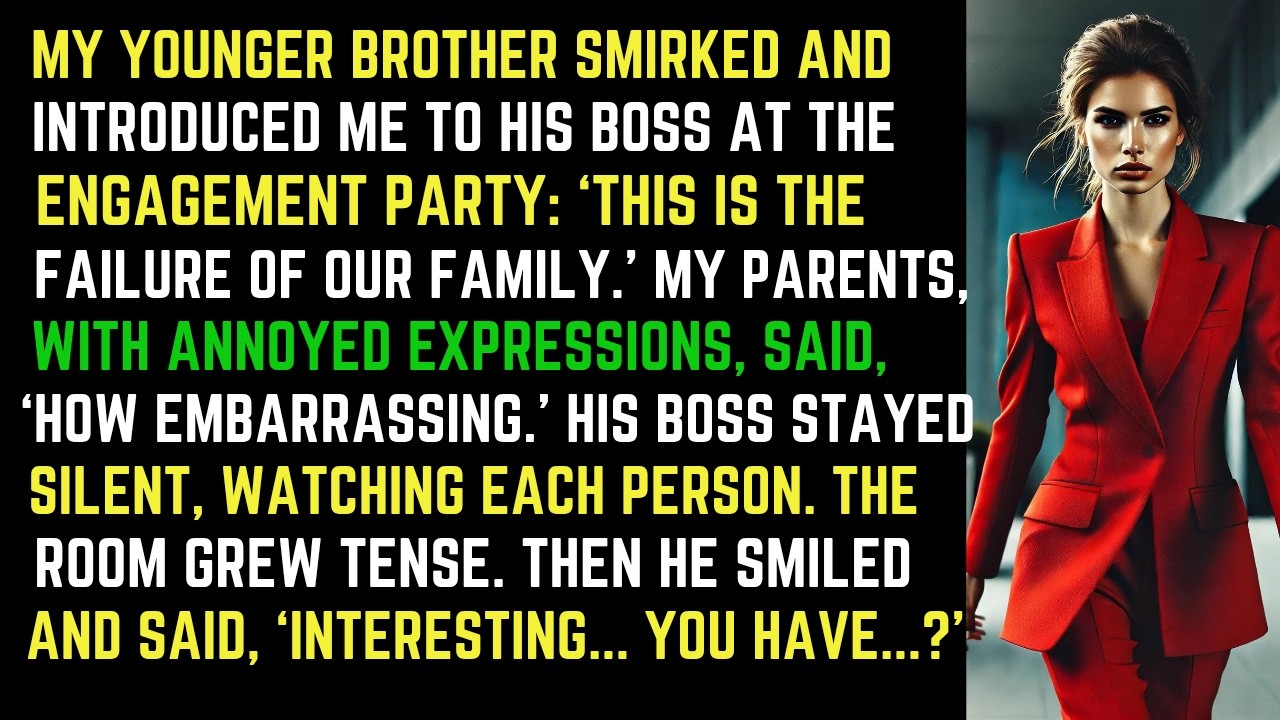 My Brother Smirked and Introduced Me to His Boss as Our Family’s Failure Then His Boss Spoke Softly