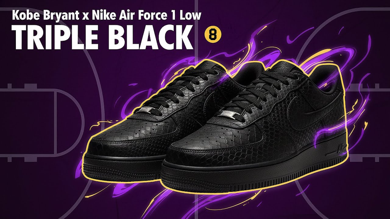 Kobe Bryant x Nike Air Force 1 Low “Triple Black” 2025