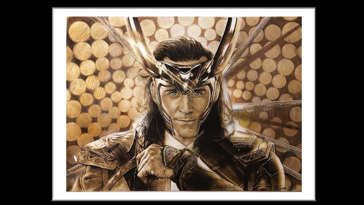 LOKI - Pyrography on Paper